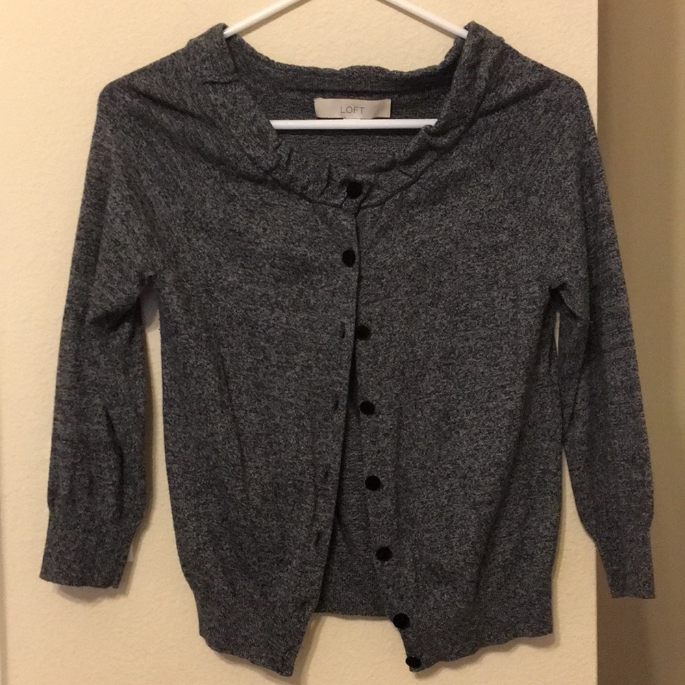 Loft grey cardigan. Size XS.